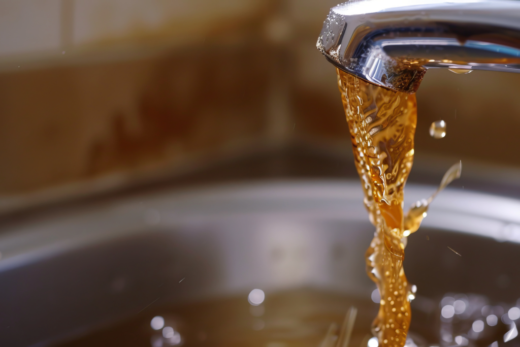 Rusty water coming from the faucet is a good indicator that it may be time for a new water heater.